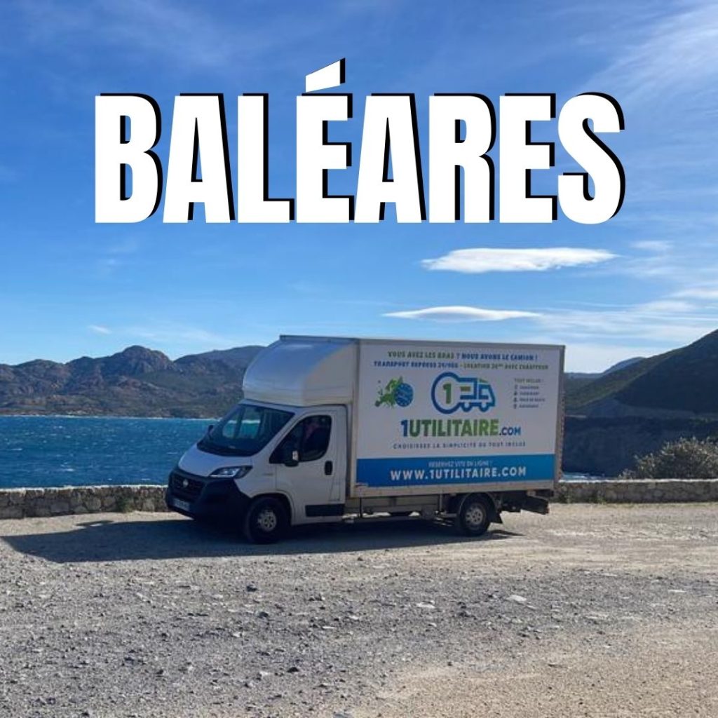 Location camion déménagement aller simple Baléares vers Espagne avec chauffeur | 1utilitaire.com