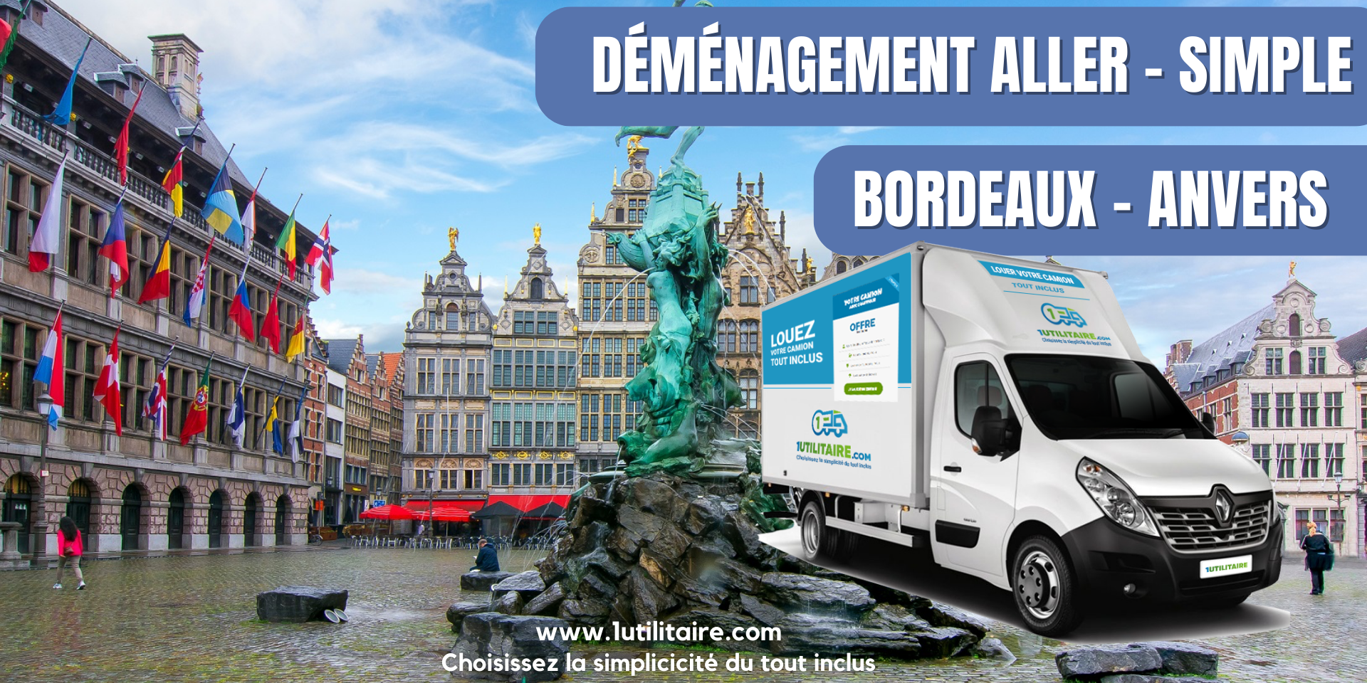 Déménagement aller simple Bordeaux Anvers