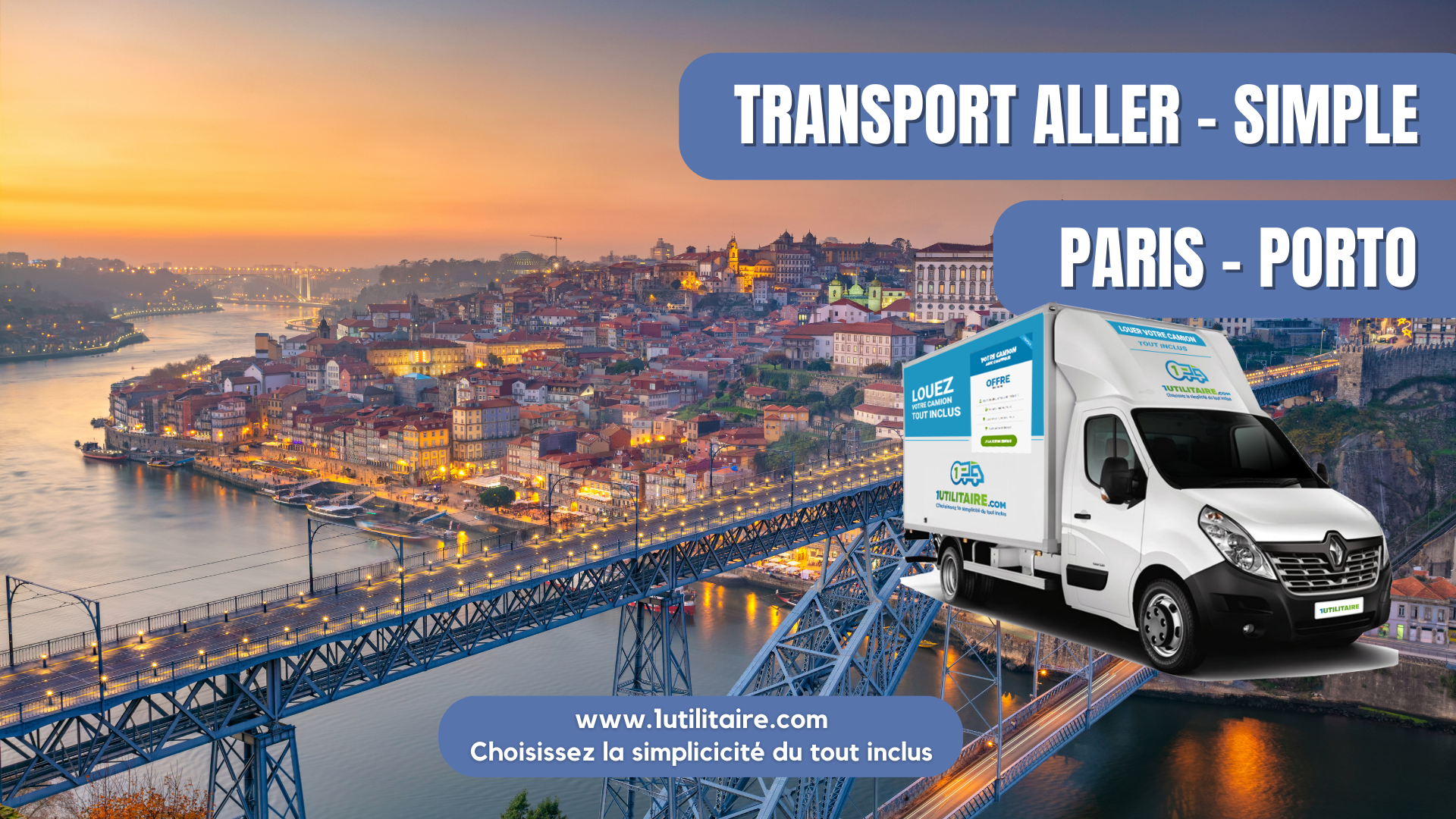 Transport aller simple Paris Porto