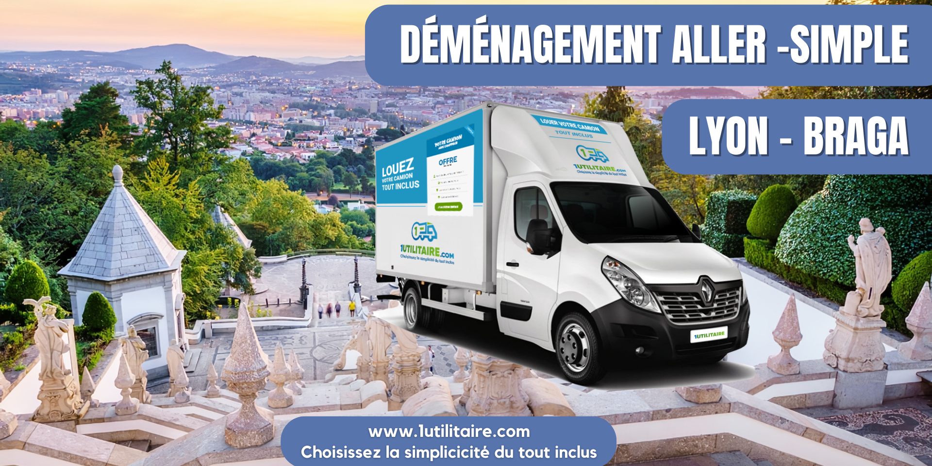 Déménagement aller - simple Lyon - Braga