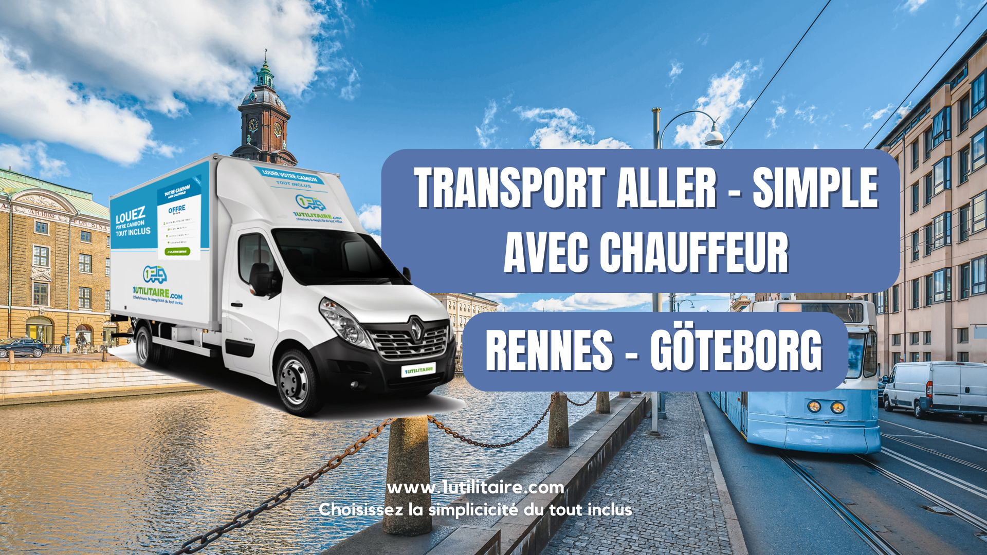 Transport aller - simple avec chauffeur Rennes - Göteborg