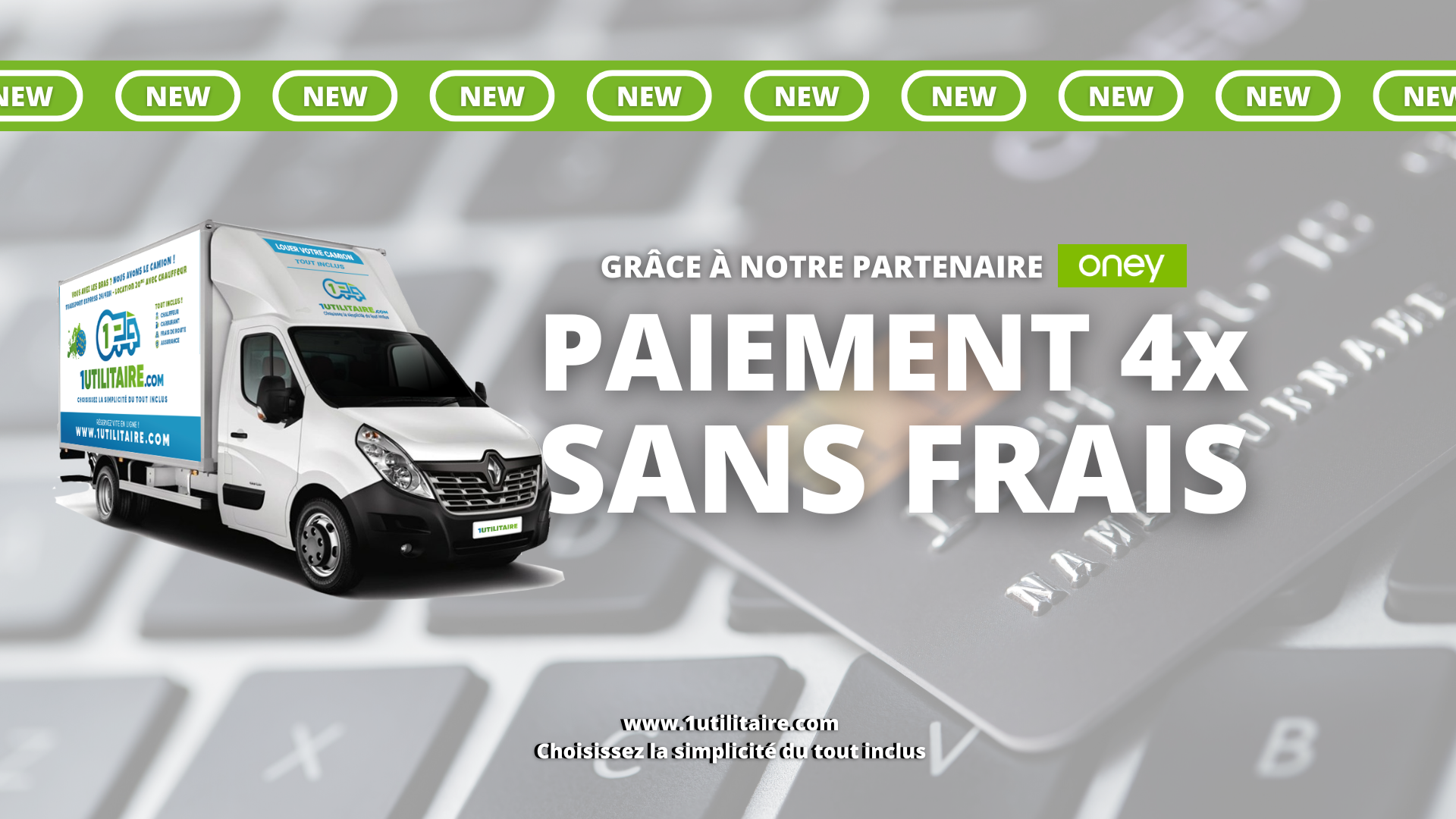 Paiement 3x sans frais – 1utilitaire