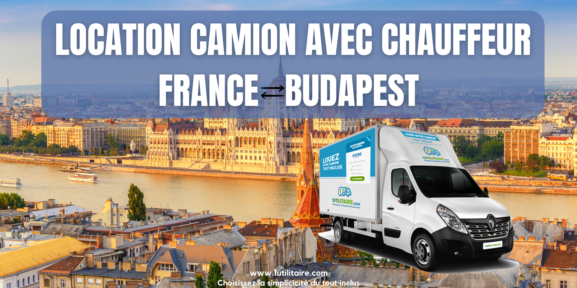 1utilitaire Location camion avec chauffeur France - Budapest