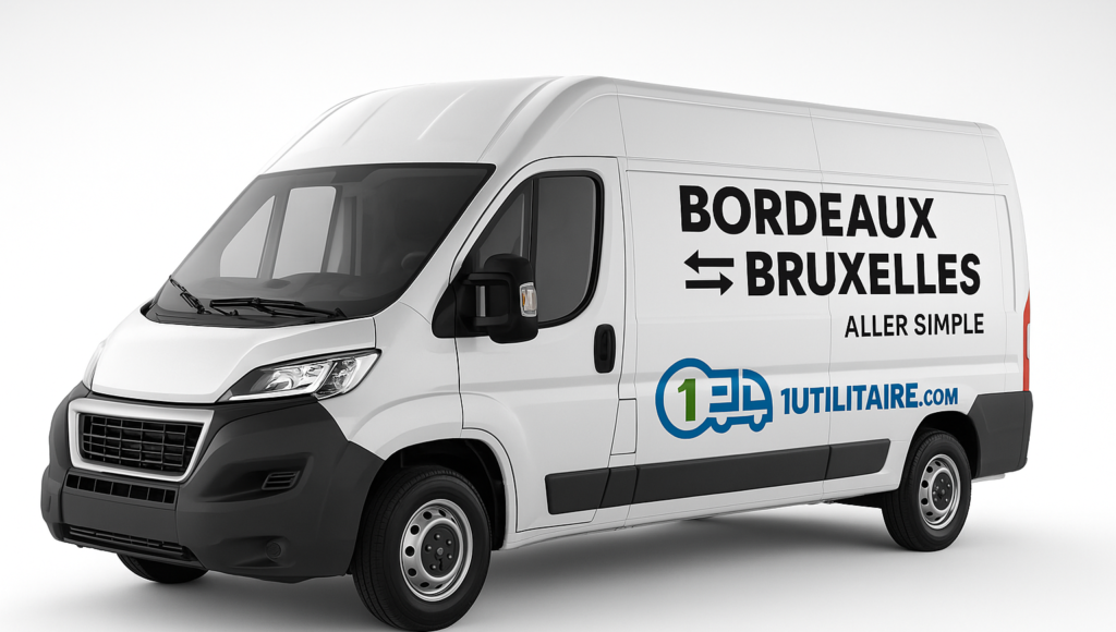 Camionnette pour transport en aller simple avec chauffeur entre Bordeaux et Bruxelles