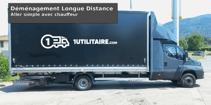 Déménagement longue distance avec chauffeur – 1Utilitaire.com Camion de déménagement longue distance 1Utilitaire.com avec chauffeur en aller simple