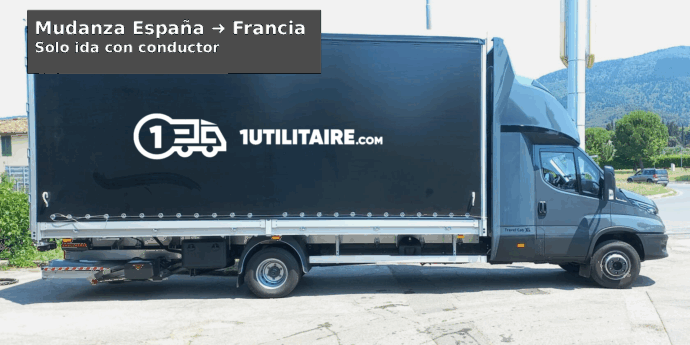 Mudanza internacional con conductor de España a Francia – 1Utilitaire.com Camión de mudanza de España a Francia con conductor profesional en trayecto solo de ida
