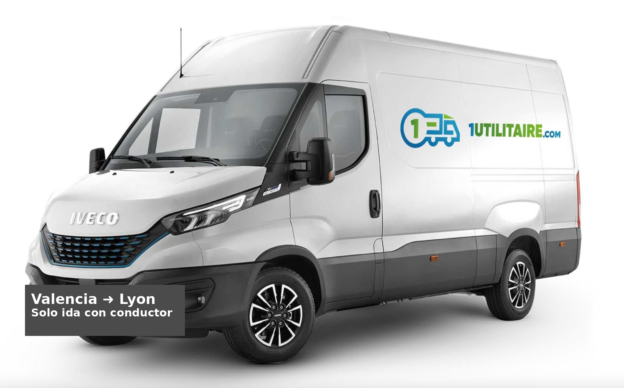 Camión de transporte desde Valencia hasta Lyon con conductor incluido en trayecto solo ida