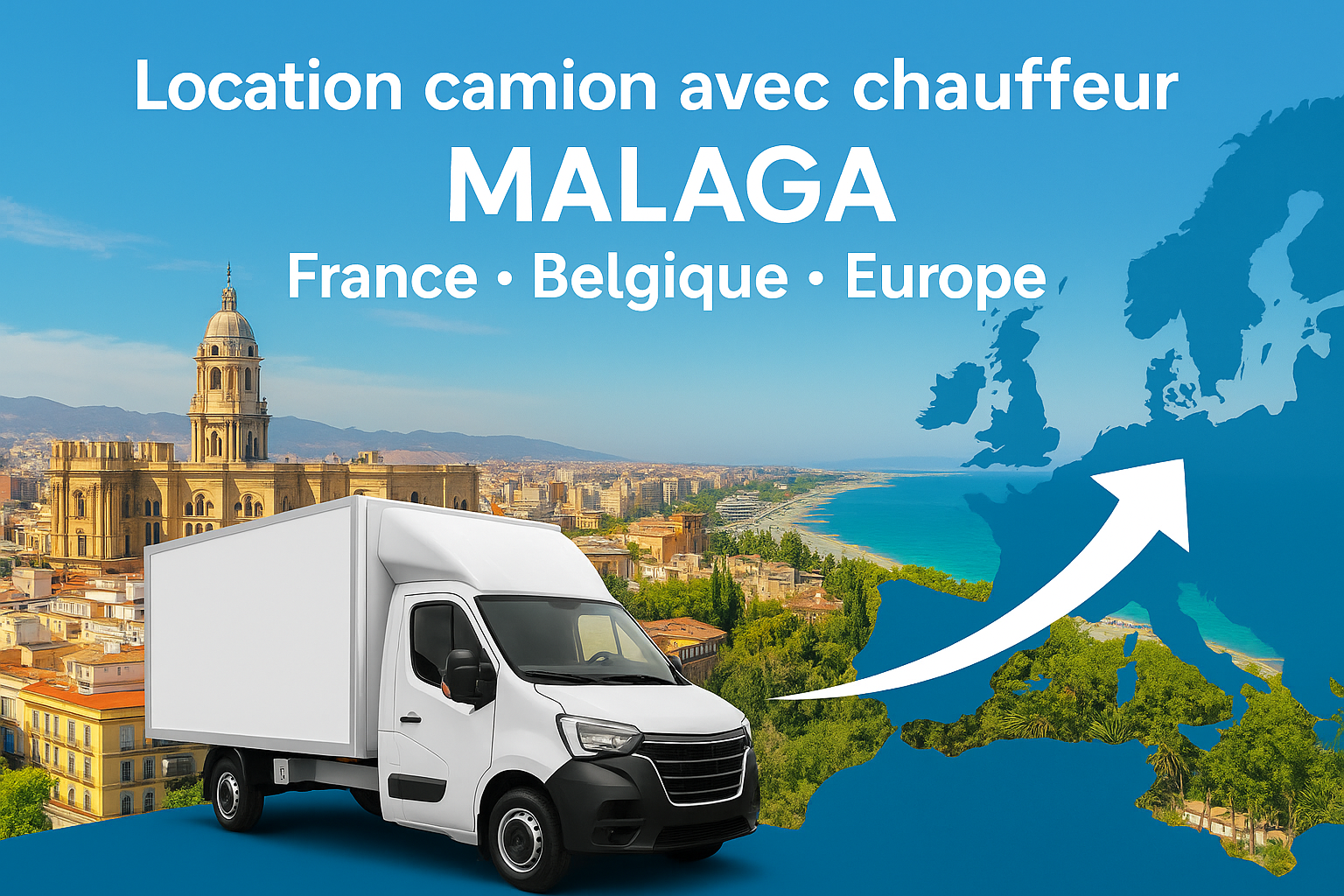 Location de camion avec chauffeur depuis Malaga vers la France, la Belgique et toute l’Europe Location de camion avec chauffeur depuis Malaga vers la France, la Belgique et toute l’Europe