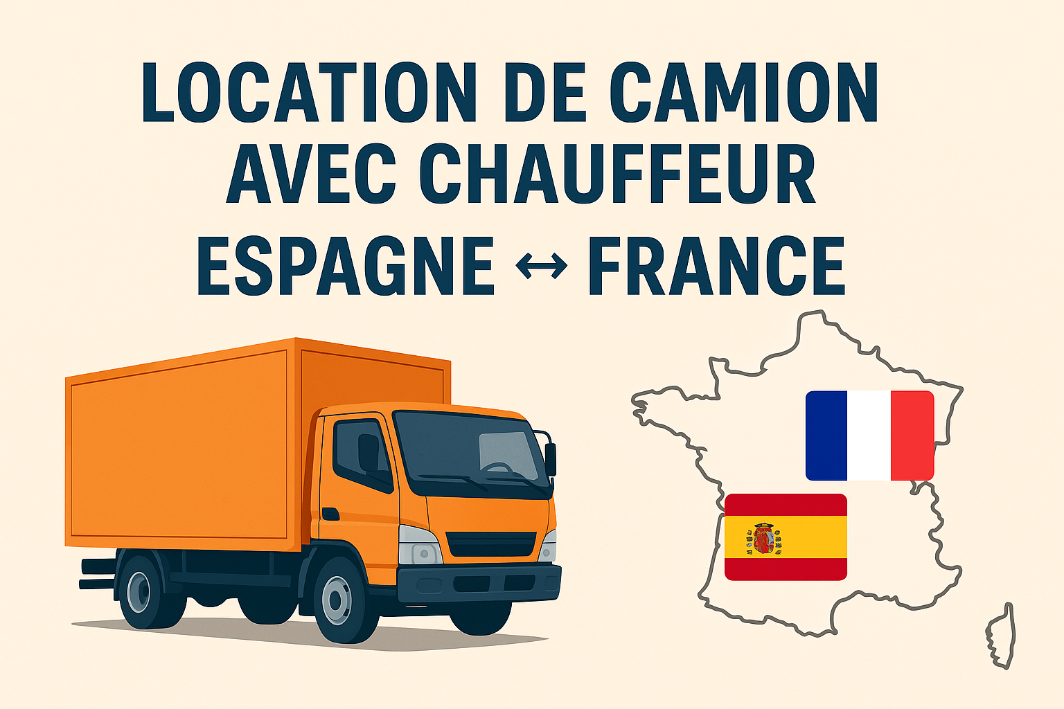 Location de camion avec chauffeur entre l’Espagne et la France | 1utilitaire.com